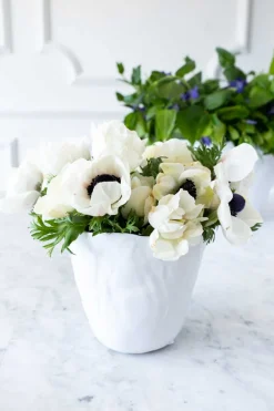 Cristina Oria Jarrones, Floreros Y Maceteros^Jarrón Irregular De Porcelana Blanco Brillante 14 Cm