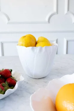 Cristina Oria Jarrones, Floreros Y Maceteros^Jarrón Irregular De Porcelana Blanco Brillante 19 Cm