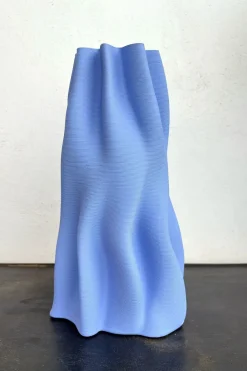 Cristina Oria Jarrones, Floreros Y Maceteros^Jarrón Irregular Efecto 3D Azul