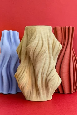 Cristina Oria Jarrones, Floreros Y Maceteros^Jarrón Irregular Efecto 3D Beige Alto