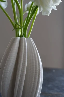 Cristina Oria Jarrones, Floreros Y Maceteros^Jarrón Irregular Efecto 3D Blanco