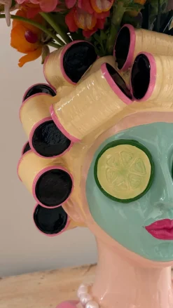 Cristina Oria Piezas Decorativas|Jarrones, Floreros Y Maceteros^Jarrón Lady Rulos