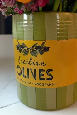 Cristina Oria Jarrones, Floreros Y Maceteros^Jarrón "Olives" Rayas Verdes