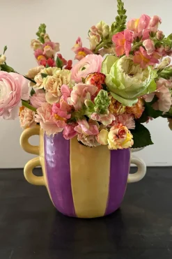 Cristina Oria Jarrones, Floreros Y Maceteros^Jarrón Rayas Estilo Moderno