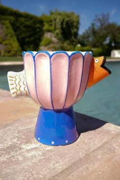 Cristina Oria Jarrones, Floreros Y Maceteros|Piezas Decorativas^Jarrón Rosa Con Pez Naranja