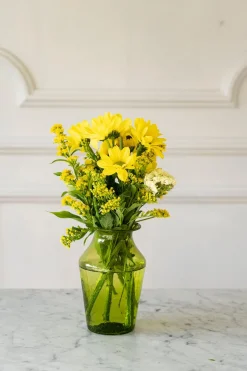 Cristina Oria Jarrones, Floreros Y Maceteros^Jarrón Verde Oliva Con Diseño Irregular