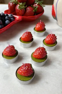 Cristina Oria Velas^Juego De 6 Velas Con Diseño De Fresas