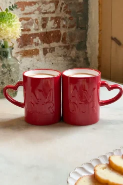 Cristina Oria Tazas Y Teteras^Juego De Dos Tazas "Amour" Y Asas De Corazón