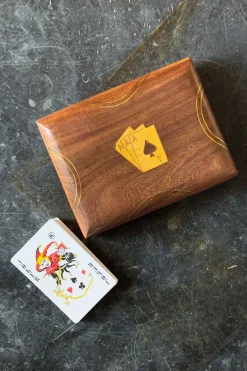 Cristina Oria Juegos De Mesa^Juego Set De 2 Cartas En Caja De Madera Sheesham