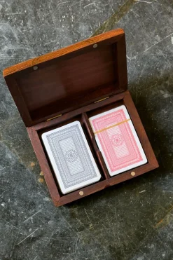 Cristina Oria Juegos De Mesa^Juego Set De 2 Cartas En Caja De Madera Sheesham