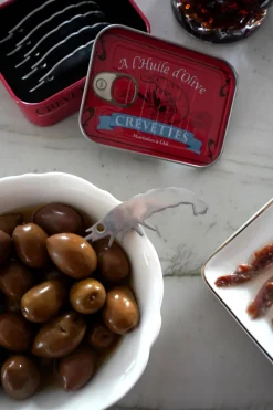 Cristina Oria Cubiertos De Aperitivo^Lata Con Tenedores Para Aperitivos Con Forma De Gambas