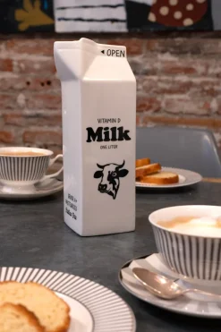 Cristina Oria Accesorios De Mesa^Lechera Brick de Cerámica Blanca Grande CO