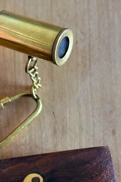 Cristina Oria Piezas Decorativas^Llavero Catalejo Con Cofre De Madera