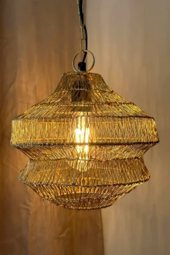 Cristina Oria Lámparas^Lámpara Colgante De Hierro Dorado