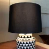 Cristina Oria Lámparas^Lámpara De Cerámica Diseño Geométrico en Blanco y Negro
