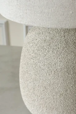 Cristina Oria Lámparas^Lámpara De Mesa De Cerámica Con Pantalla De Lino