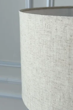 Cristina Oria Lámparas^Lámpara De Mesa De Madera Con Pantalla De Lino