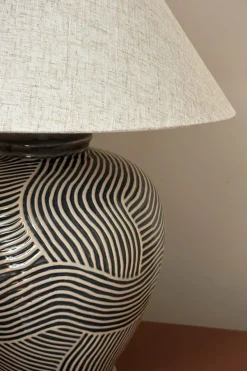 Cristina Oria Lámparas^Lámpara De Sobremesa Cerámica Ondas