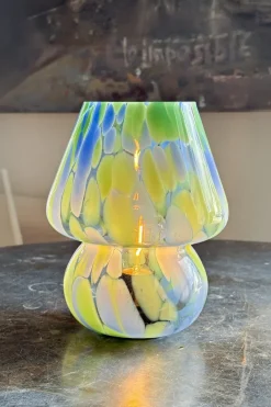 Cristina Oria Lámparas^Lámpara De Vidrio Efecto Degradado Azul Y Verde