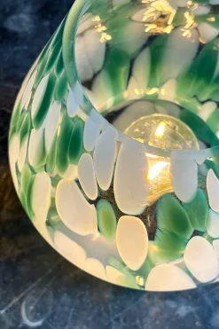 Cristina Oria Lámparas^Lámpara De Vidrio Efecto Degradado Blanco Y Verde