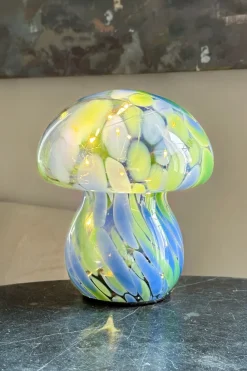Cristina Oria Lámparas^Lámpara Seta De Vidrio Efecto Degradado Verde Y Azul