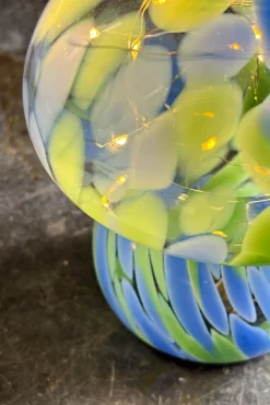 Cristina Oria Lámparas^Lámpara Seta De Vidrio Efecto Degradado Verde Y Azul