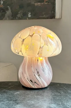 Cristina Oria Lámparas^Lámpara Seta De Vidrio Efecto Degradado Rosa Y Blanco