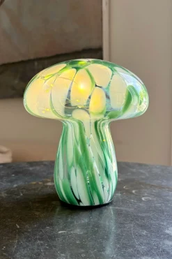 Cristina Oria Lámparas^Lámpara Seta De Vidrio Efecto Degradado Blanco Y Verde