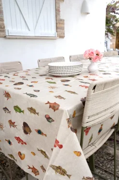 Cristina Oria Manteles Antimanchas|Manteles^Mantel Antimanchas Con Diseño De Peces