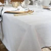 Cristina Oria Manteles^Mantel De Lino Blanco Con Borde Negro