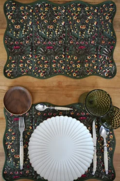 Cristina Oria Manteles Individuales^Mantel Individual Flores Verdes