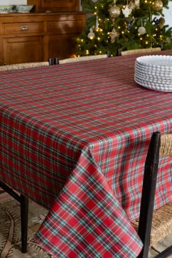 Cristina Oria Manteles Antimanchas|Manteles^Manteles Antimanchas Con Diseño Cuadros Escoceses Navidad