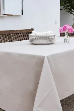 Cristina Oria Manteles Antimanchas|Manteles^Manteles Antimanchas Lino Natural En Color Topo