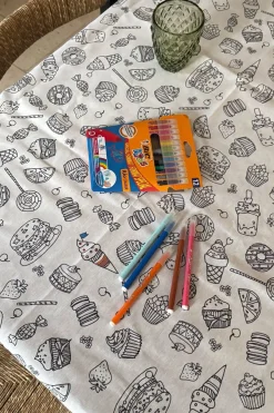 Cristina Oria Manteles|Minichef^Manteles Coloreables Infantiles Con Motivos De Repostería Y Dulces