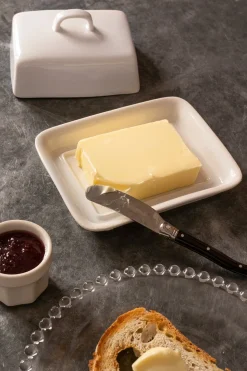 Cristina Oria Accesorios De Mesa^Mantequillera Cerámica Blanca