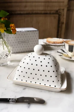 Cristina Oria Accesorios De Mesa^Mantequillero Dos Piezas De Puntos