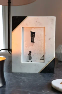 Cristina Oria Marcos De Fotos^Marco De Fotos/Portaretrato De Mármol Blanco & Negro