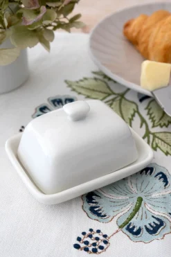 Cristina Oria Accesorios De Mesa^Mini Mantequillera Cerámica Blanca