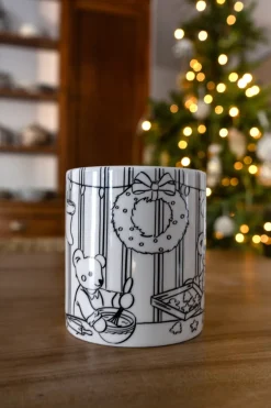 Cristina Oria Tazas Y Teteras|Minichef^Mug Coloreable Con Diseño De Oso Chef Especial Navidad
