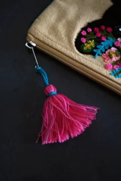 Cristina Oria Bolsos, Bolsas Y Neceseres|Otros Textil^Neceser Bordado A Mano Con Diseño De Perro Beige