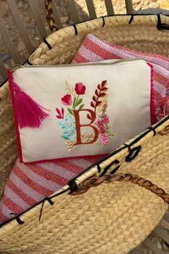 Cristina Oria Joyeros, Carteras Y Fundas|Bolsos, Bolsas Y Neceseres^Neceser Con Inicial B Y Flores Bordadas