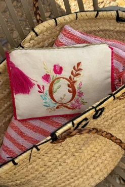 Cristina Oria Joyeros, Carteras Y Fundas|Bolsos, Bolsas Y Neceseres^Neceser Con Inicial Q Y Flores Bordadas