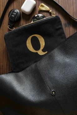 Cristina Oria Joyeros, Carteras Y Fundas|Bolsos, Bolsas Y Neceseres^Neceseres De Terciopelo Negro Con Iniciales Doradas