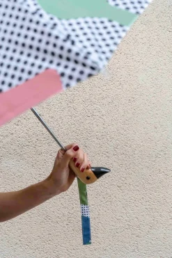 Cristina Oria Paraguas^Paraguas Con Diseño Abstracto De Lunares Y Mango Con Cabeza De Pato
