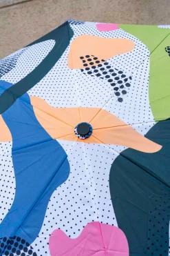 Cristina Oria Paraguas^Paraguas Con Diseño Abstracto De Lunares Y Mango Con Cabeza De Pato