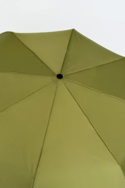 Cristina Oria Paraguas^Paraguas Con Diseño Verde Oliva Y Mango Con Cabeza De Pato