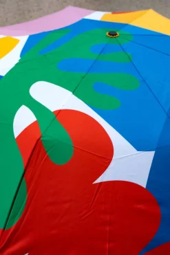 Cristina Oria Paraguas^Paraguas Con Estampado Matisse Y Mango Con Cabeza De Pato