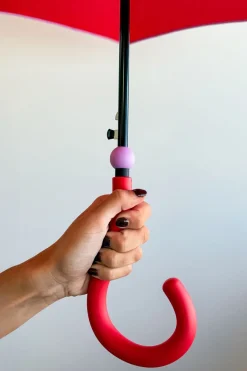 Cristina Oria Paraguas^Paraguas Largo Con Diseño De Rayas De Colores