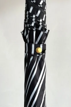 Cristina Oria Paraguas^Paraguas Negro Con Rayas Blancas