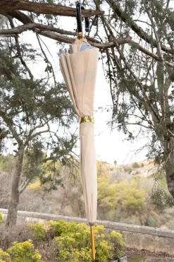 Cristina Oria Paraguas^Paraguas Pasotti Beige Con Interior De Colores